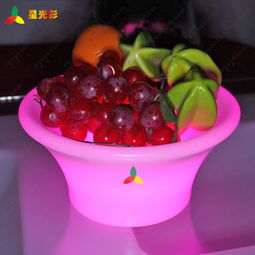 科技點(diǎn)亮生活 工廠直銷遙控變色LED發(fā)光果盤，婚慶家居新寵